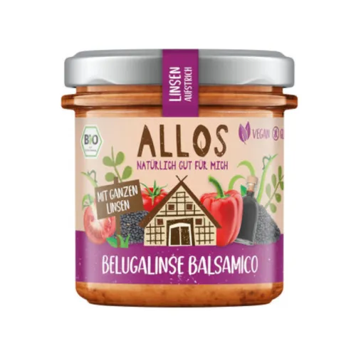 Allos Brotaufstrich Belugalinse Balsamico BIO 140g vegan