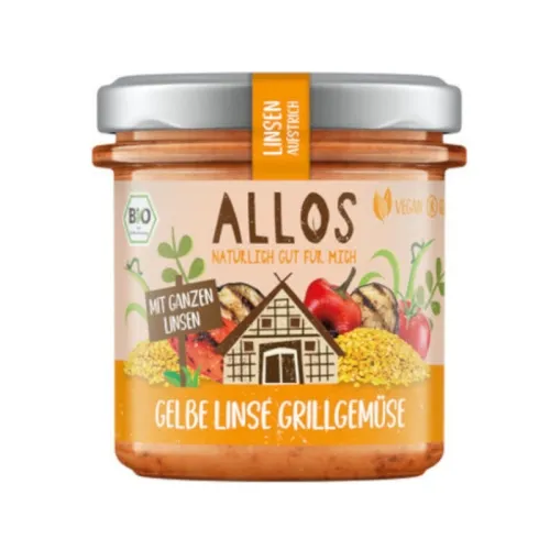 Allos Brotaufstrich Gelbe Linse Grillgemüse BIO 140g vegan