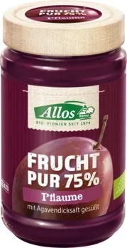 Allos Frucht Pur Aufstrich Pflaume 75% BIO 250g