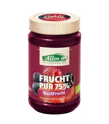Allos Frucht Pur Aufstrich Waldfrucht 75% BIO 250g