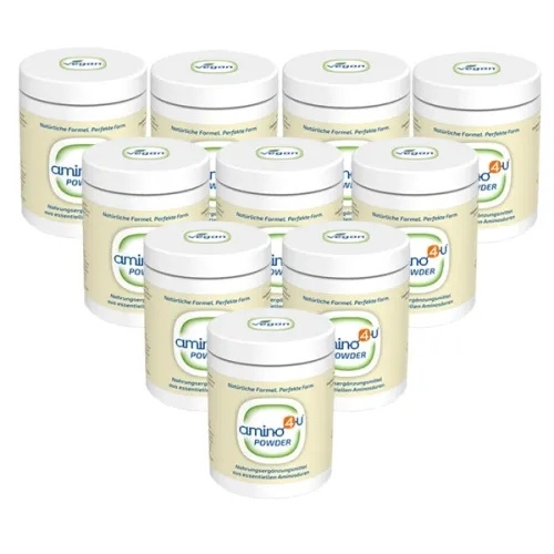 Amino4u essentielle Aminosäuren 10 x 120g Pulver vegan