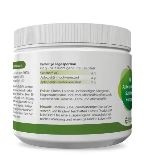 Apfelpektin & Sunfiber® Komplex 200g Pulver vegan