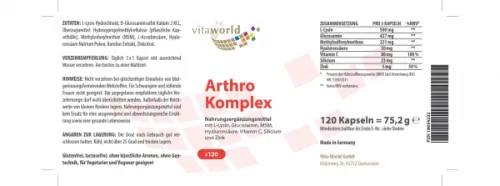 Arthro Komplex 120 vegane Kapseln von vitaworld