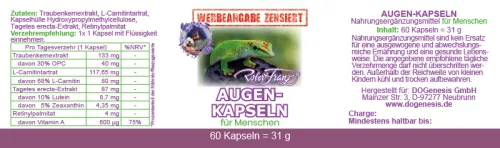 Augen-Kapseln von Robert Franz 60 Stück