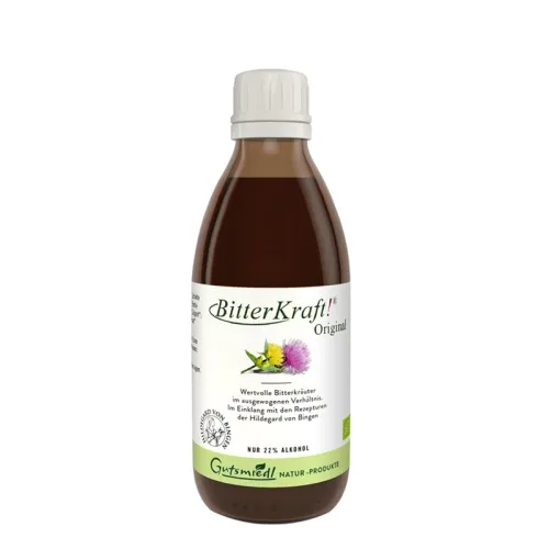 BitterKraft 200ml Flasche mit wohltuenden Kräutern nach Hildegard von Bingen BIO