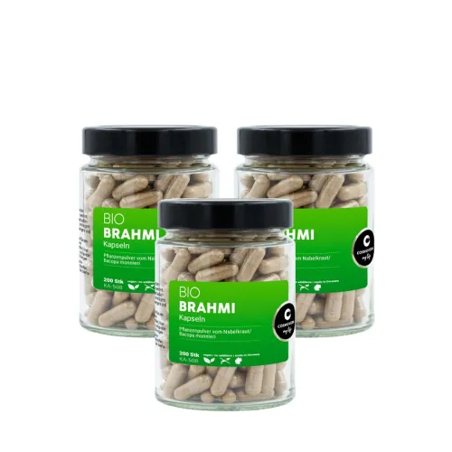 Brahmi Kapseln BIO 3 x 200 Stück von Cosmoveda