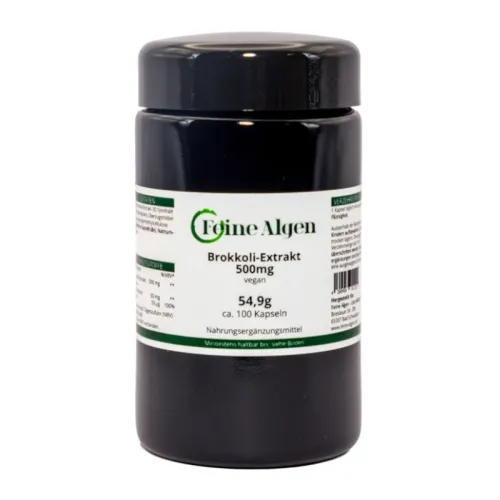 Brokkoli-Extrakt 500mg, vegan, ca. 100 Kapseln von feine-algen