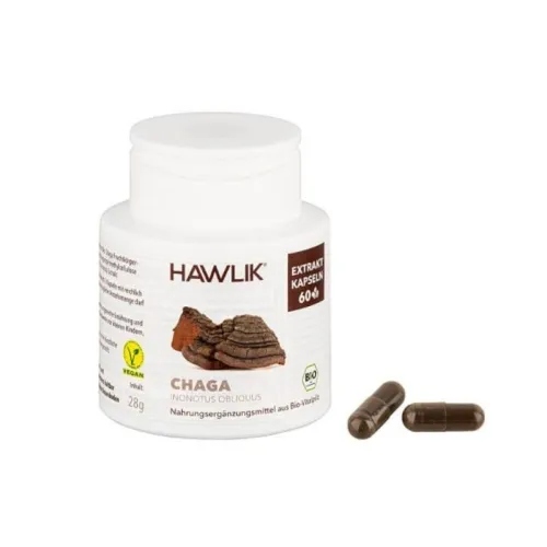 Chaga Extrakt BIO 60 Kapseln Hawlik Vitalpilze
