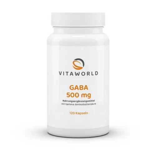 GABA 500mg 120 vegane Kapseln von Vita World für Gelassenheit