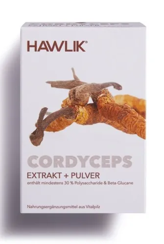 Hawlik Cordyceps Extrakt und Pulverkapseln 120 Stück
