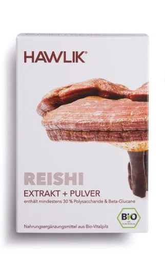 Hawlik Reishi BIO Extrakt und Pulverkapseln 60 Stück