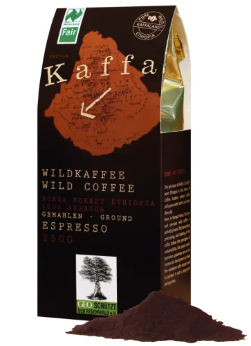 Kaffa Wildkaffee Espresso gemahlen 250g BIO