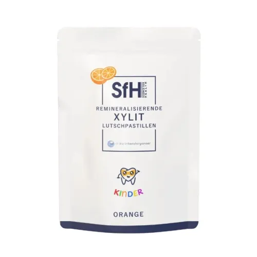 Kinder Xylit Lutschpastillen Orange ca. 100 Stück