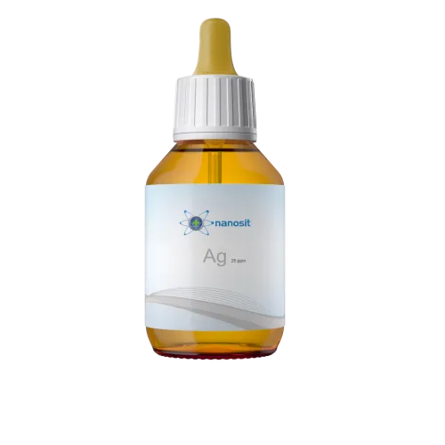 Kolloidales Silber 100ml 25ppm in der Pipettenflasche von Nanosit
