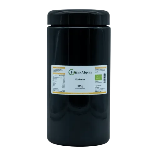 Kurkuma Kapseln BIO 600 Stück vegan von feine-algen