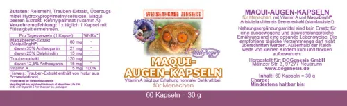 Maqui-Augen-Kapseln für Menschen von Robert Franz 60 Kapseln