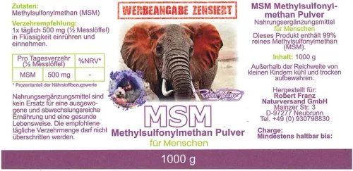 MSM von Robert Franz 1kg Pulver