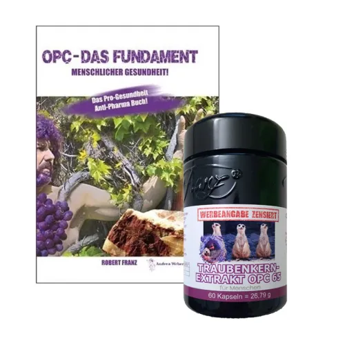 OPC von Robert Franz 60 Kapseln je 350mg und OPC Buch