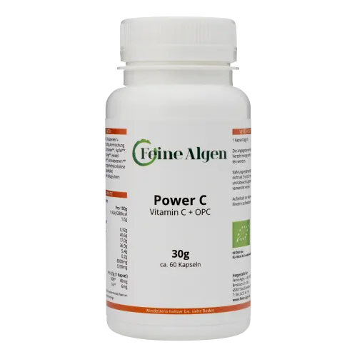 Power C Vitaminkapseln BIO ca. 60 Stück feine algen vegan