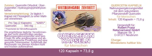 Quercetin von Robert Franz 120 Kapseln