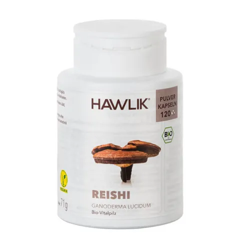 Reishi 120 Pulverkapseln BIO Hawlik Vitalpilze