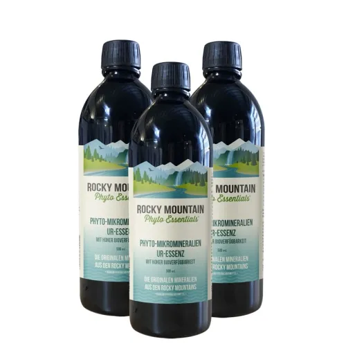 Rocky Mountain Phyto-Mikromineralien Ur-Essenz 3 x 500ml Mironglas - das Original