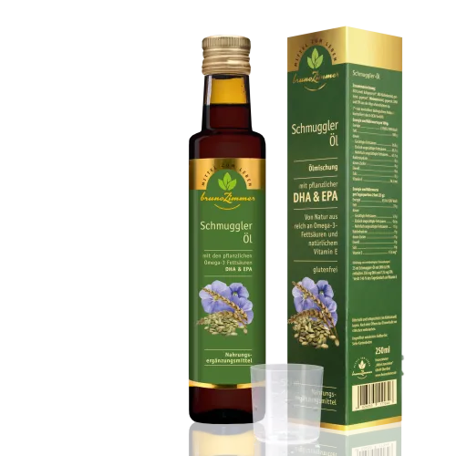 Schmuggleröl mit Omega 3 DHA und EPA vegan 250ml