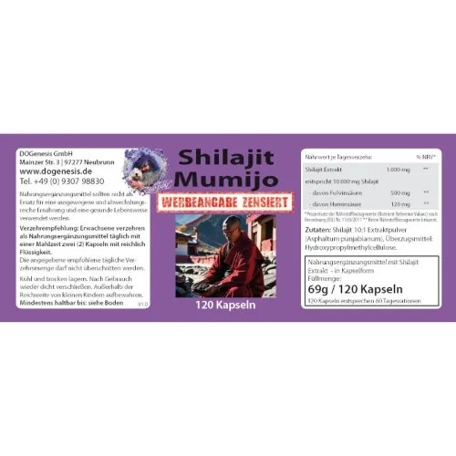 Shilajit Mumijo von Robert Franz 120 Kapseln