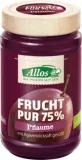 Allos Frucht Pur Aufstrich Pflaume 75% BIO 250g