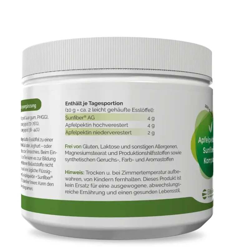 Apfelpektin & Sunfiber® Komplex 200g Pulver vegan