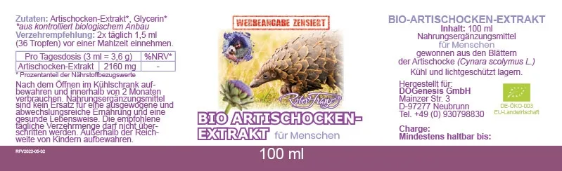 Artischocken-Extrakt BIO 100ml von Robert Franz