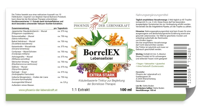 BorrelEx Lebenselixier 10 Kräuter Tinktur 100ml Pipettenflasche