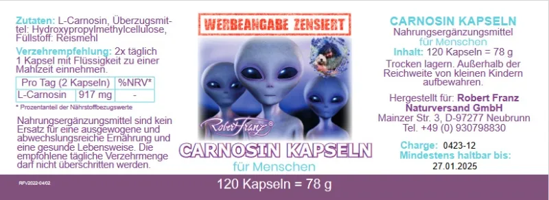 Carnosin Kapseln von Robert Franz 120 Stück