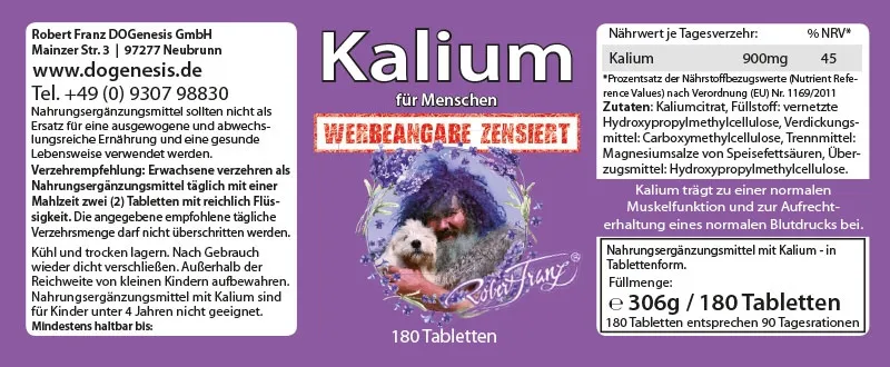 Kalium 180 Tabletten von Robert Franz