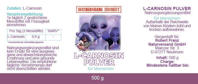 L-Carnosin Pulver von Robert Franz 500g