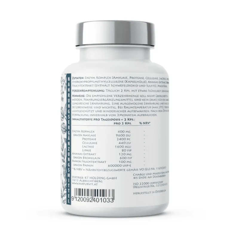 Naturvit® Enzymkomplex mit Verdauungsenzymen-90 vegane Kapseln