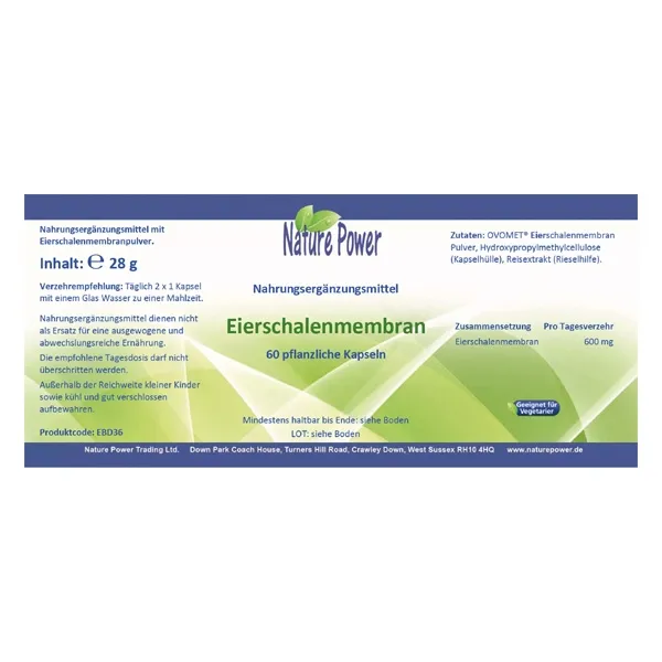 OVOMET® Eierschalenmembran 60 pflanzliche Kapseln