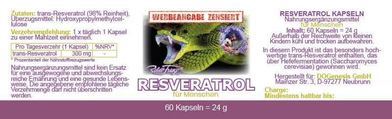 Resveratrol von Robert Franz 60 vegetarische Kapseln