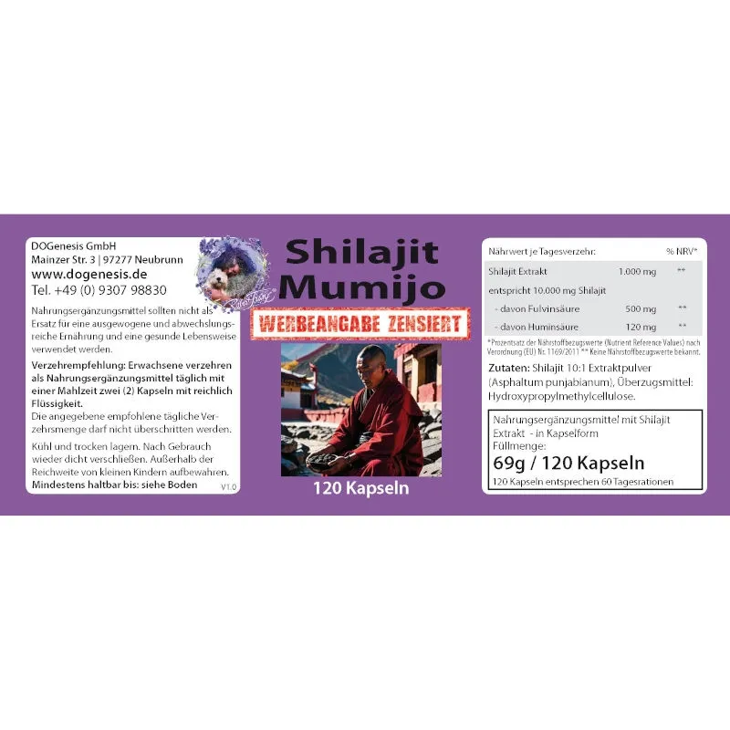 Shilajit Mumijo von Robert Franz 120 Kapseln