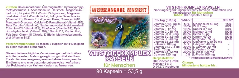 Vitstoffkomplex 90 Kapseln Robert Franz