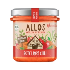 Allos Brotaufstrich Rote Linse Chili BIO 140g vegan