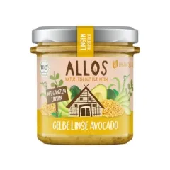 Allos Brotaufstrich Gelbe Linse Avocado BIO 140g vegan