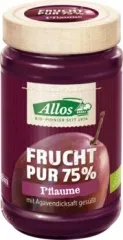 Allos Frucht Pur Aufstrich Pflaume 75% BIO 250g