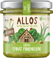 Allos Hofgemüse Sabines Spinat Pinienkerne BIO vegan