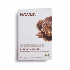 Coriolus BIO Extrakt und Pulver Kapseln 60 Stück Hawlik