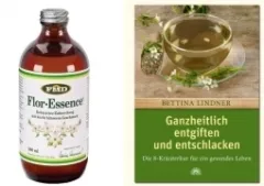 Flor Essence Kräutertee flüssig 500ml und Buch Ganzheitlich Entgiften