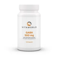 GABA 500mg 120 vegane Kapseln von Vita World für Gelassenheit