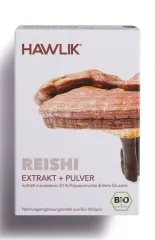 Hawlik Reishi BIO Extrakt und Pulverkapseln 120 Stück