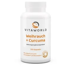 Weihrauch + Curcuma 120 Kapseln vegan von Vita World